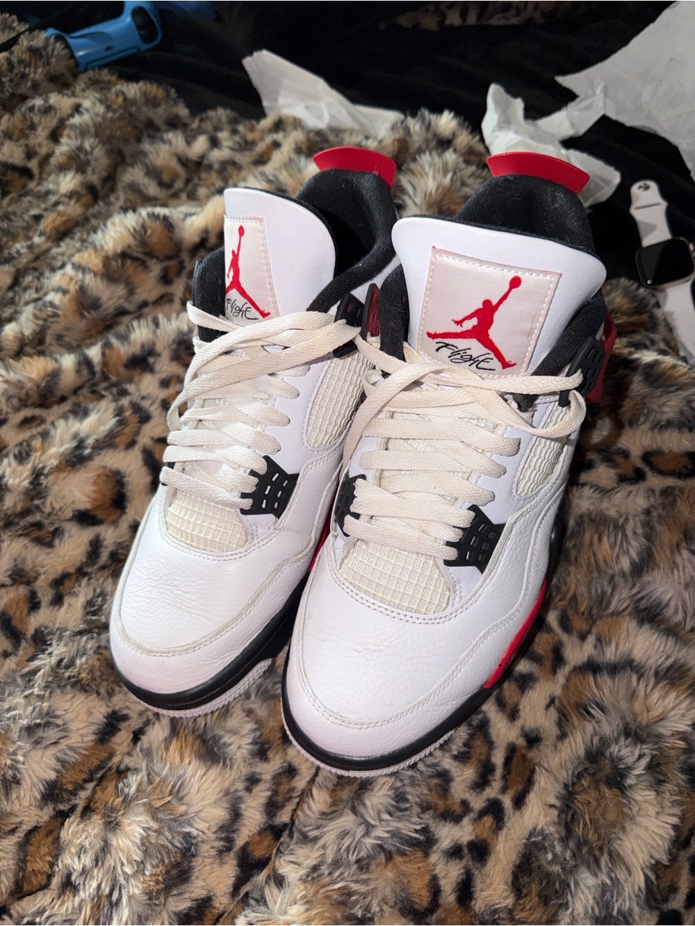 Jordan White/Red/Black Retro Men’s Sneakers